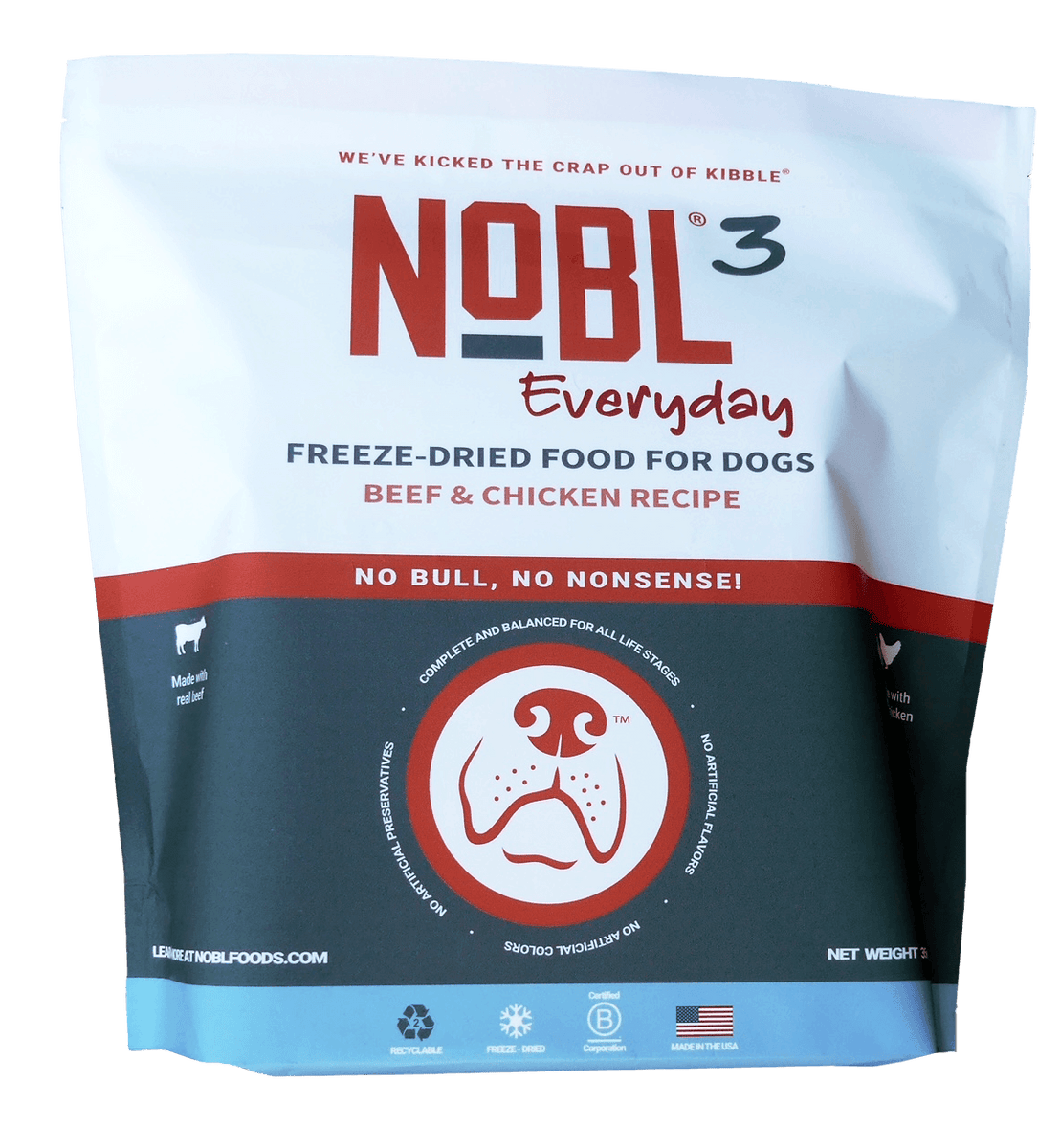 NOBL3 Everyday Beef & Chicken Recipe - All Life Stages - 16oz – NOBL Foods