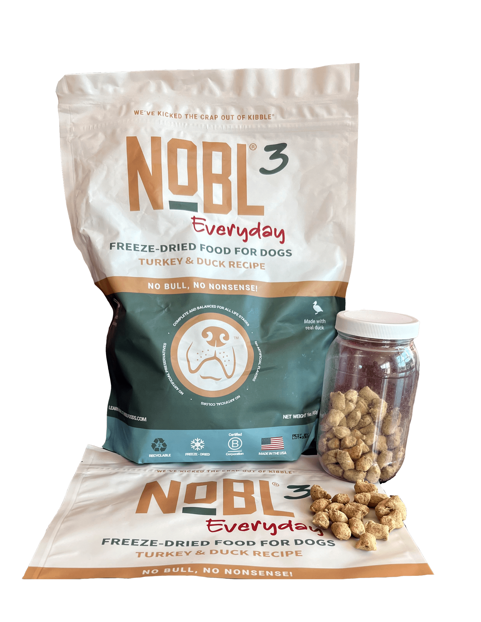NOBL3 Everyday Turkey & Duck Recipe - All Life Stages - 16oz - NOBL Foods
