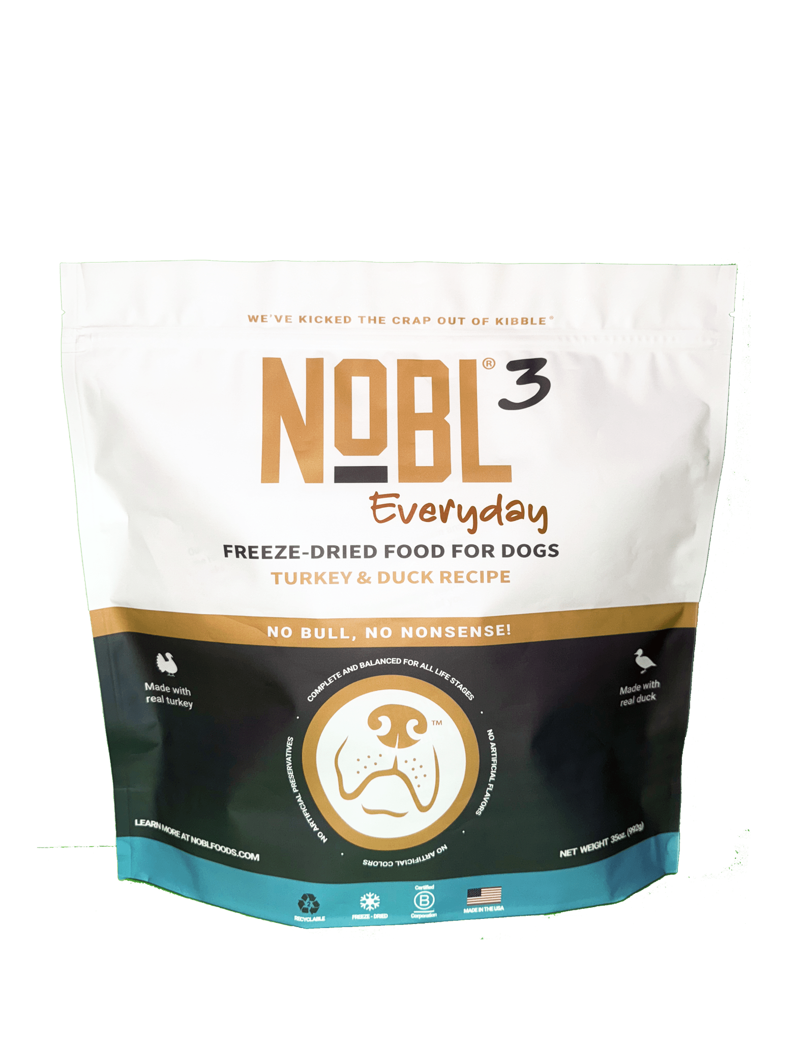 NOBL3 Everyday Turkey & Duck Recipe - All Life Stages - 35oz - NOBL Foods