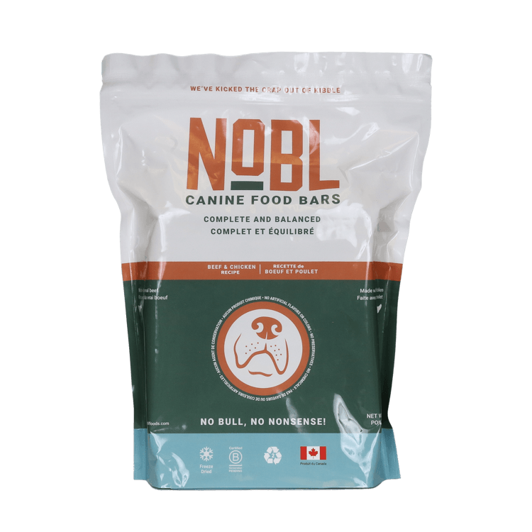 Adult Canine Food Bars: Beef and Chicken Recipe - BULK BAG - NOBL Foods