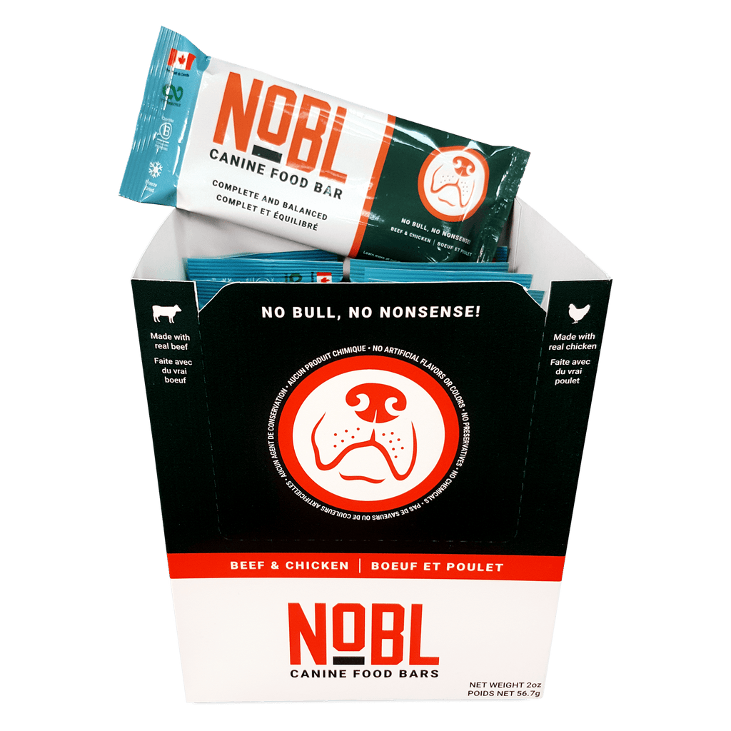 ADULT CANINE FOOD BARS: BEEF & CHICKEN RECIPE: CASE - NOBL Foods
