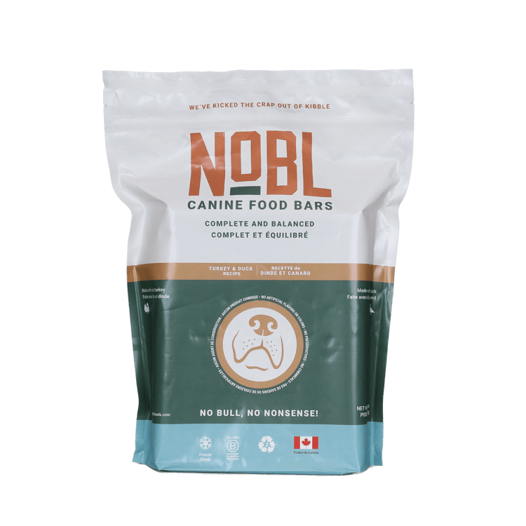 Adult Canine Food Bars: Turkey and Duck Recipe - BULK PACK - NOBL Foods