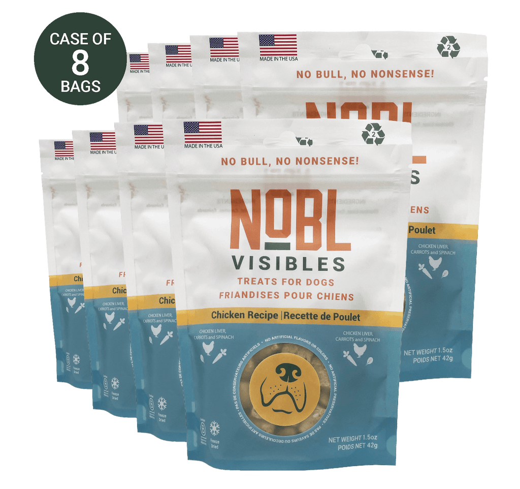 NOBL VISIBLES - Chicken Recipe Treats for Canines - Case - NOBL Foods