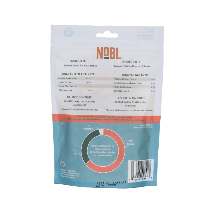 NOBL VISIBLES - Salmon Recipe Treats for Canines - Individual Bag - NOBL Foods