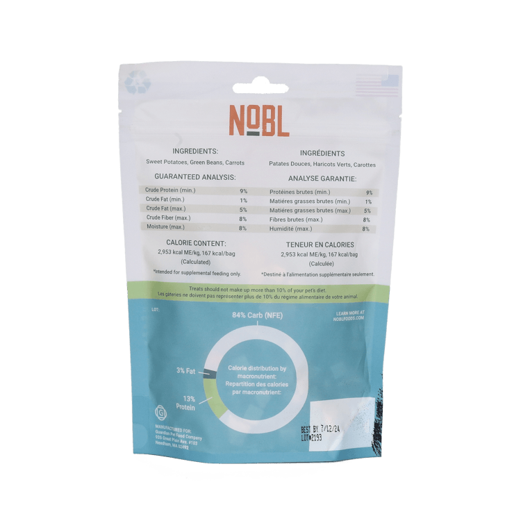 NOBL VISIBLES - Vegan Recipe Treats for Canines - Individual Bag - NOBL Foods