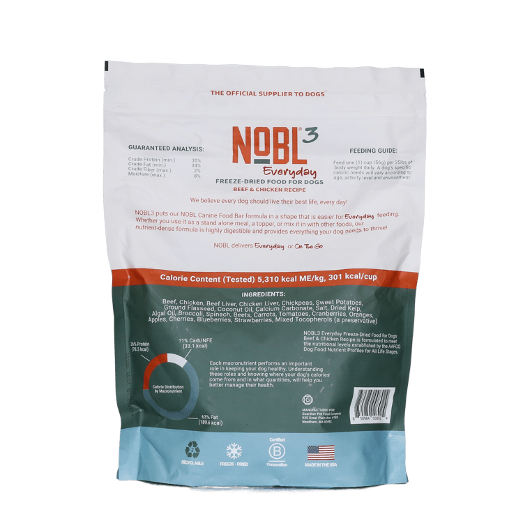 NOBL3 Everyday Beef & Chicken Recipe - All Life Stages - 35oz. - NOBL Foods