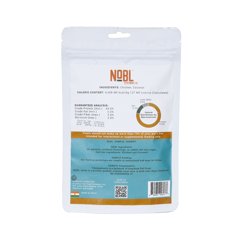 RETAIL ORDER NOBL Air-Dried Jerky Treats - Individual Bag - NOBL Foods