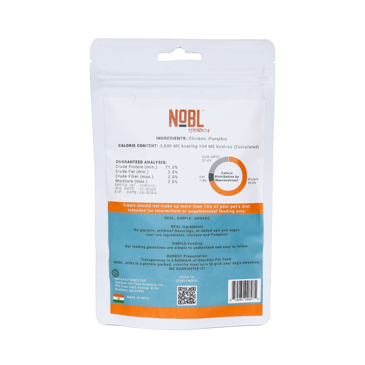 RETAIL ORDER NOBL Air-Dried Jerky Treats - Individual Bag - NOBL Foods