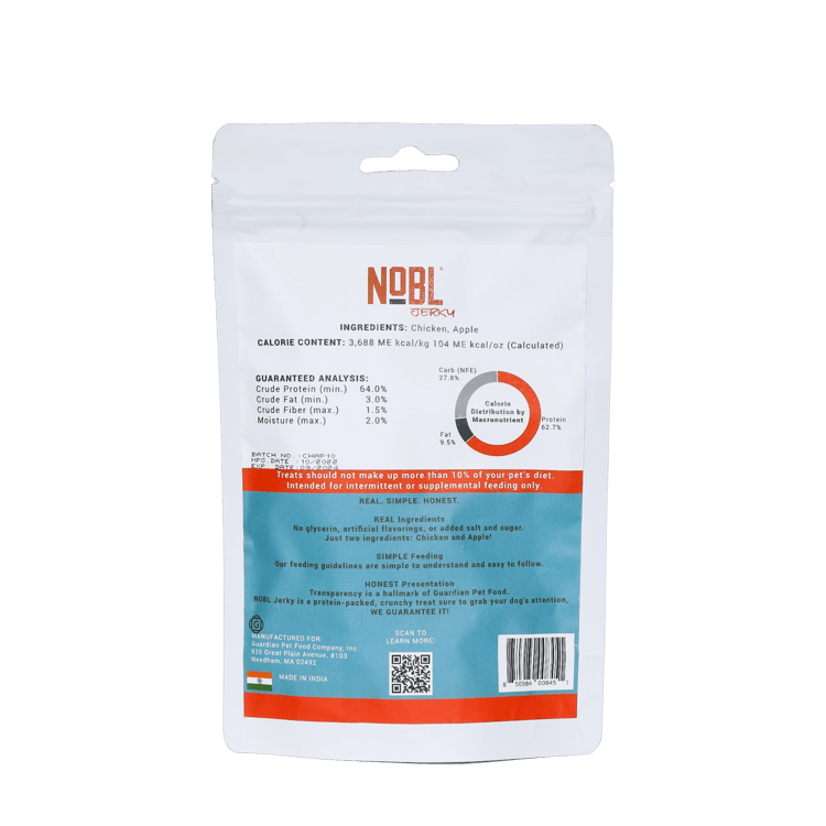 RETAIL ORDER NOBL Air-Dried Jerky Treats - Individual Bag - NOBL Foods